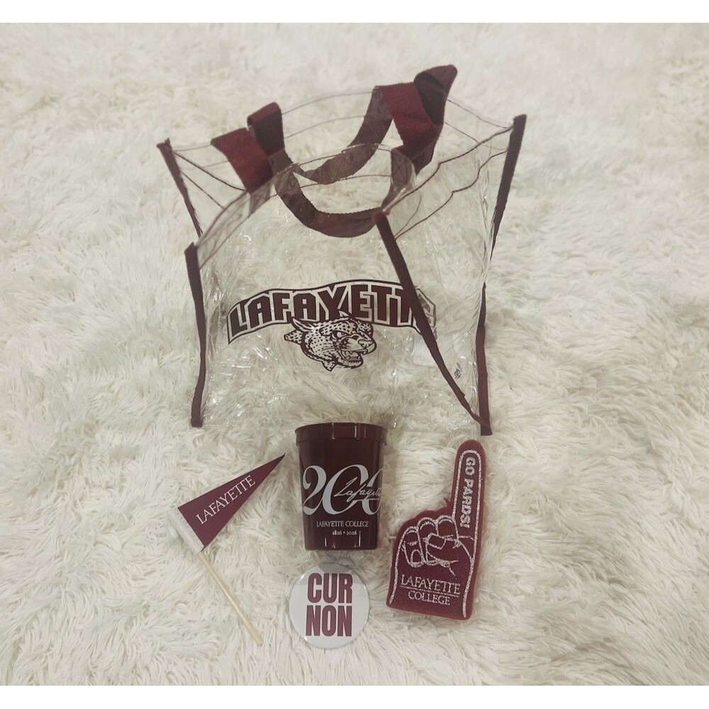 Lafayette College Clear Stadium Bag w/Sports Fan & Spirit Gear (Bed Party Ready) - Picture 6 of 16